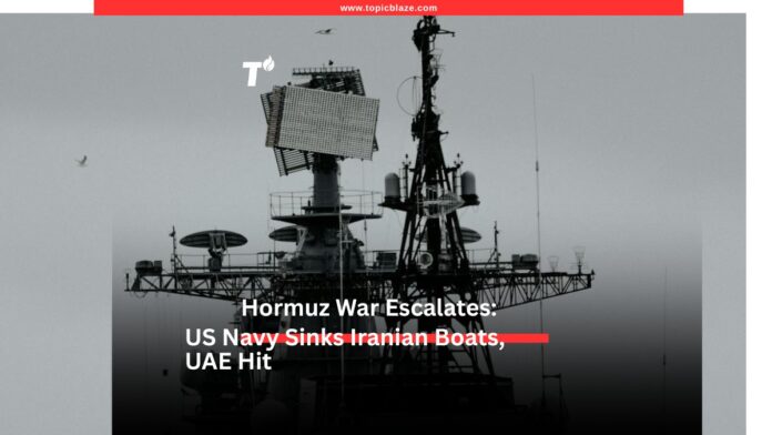 US Navy warship in the Strait of Hormuz during Iran conflict 2026